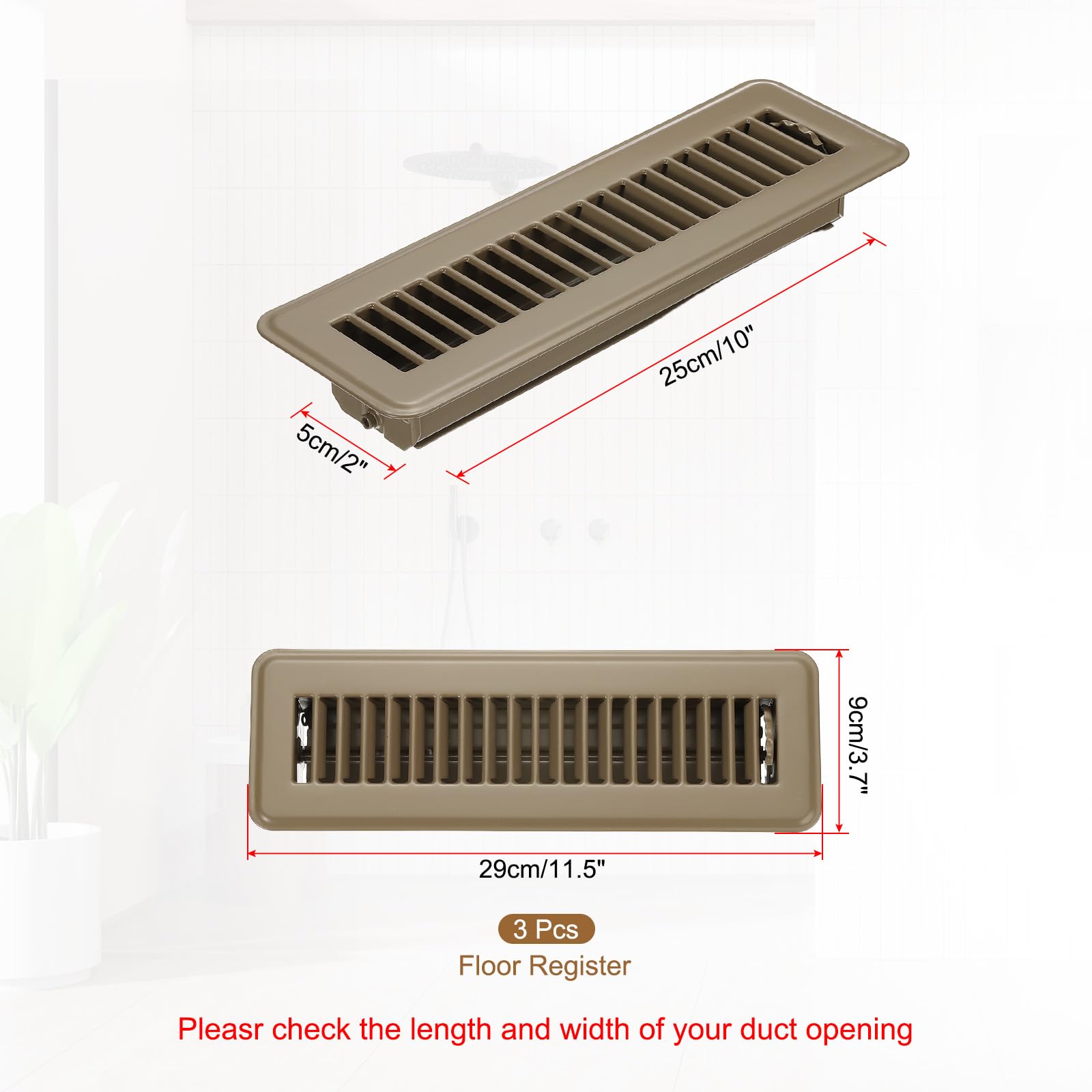 PATIKIL 10 x 2 Inch Floor Register - Image 2