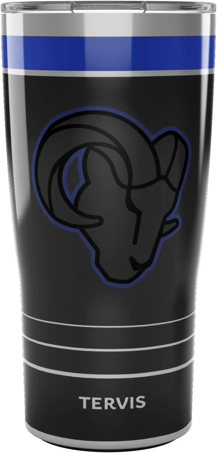 Tervis Traveler NFL Los Angeles Rams - Night Game Triple Insulated Tumbler Travel Cup Keeps Drinks Cold & Hot, 20oz, Stainless Steel