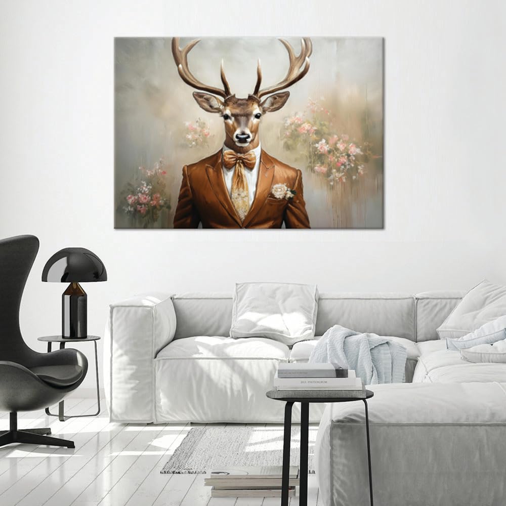 Feeby Wandbild - Wohnzimmer Modern Deko - Rot Gemal Produktbild-Vorschau 9