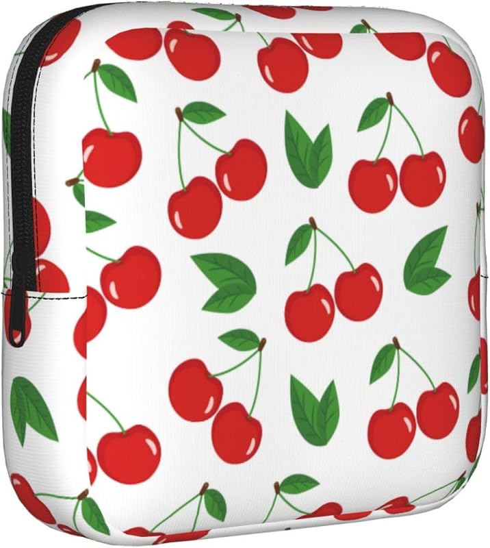Necessaire TINUADEE Cherry com zíper, estampa Animal Print, 12,95 x 4,06 x 12,95 cm, 1 unidade
