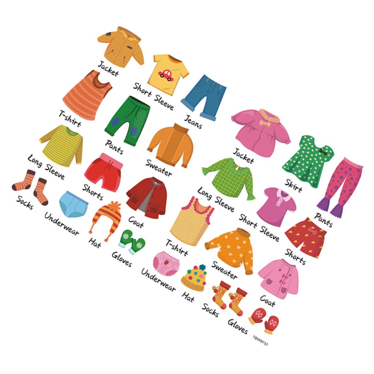 MOBUTOFU 1set Clothes Storage Decals for Boy Girl Labels Images for Easy Organization for Room and Dressers Creative Wall Stickers for Clothing Bins