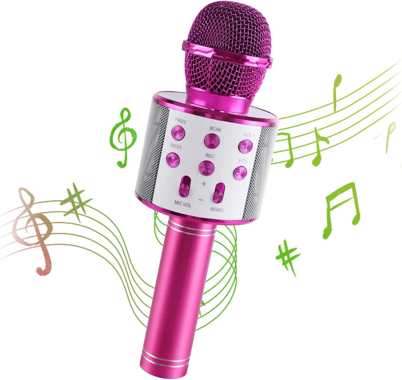 Kids Karaoke Microphone | Personalize with Jewel Stickers | Birthday Gift for Girls, Boys & Toddlers | Girls Toy Ages 3, 4-5, 6, 7, 8+ Years Old (B0D6P5QFMD) Amazon Price History, Amazon Price Tracker
