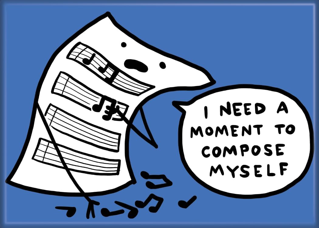 Ata-Boy Strange Planet Need a Moment to Compose 2.5 x 3.5 Inch Magnet for Refrigerators and Lockers