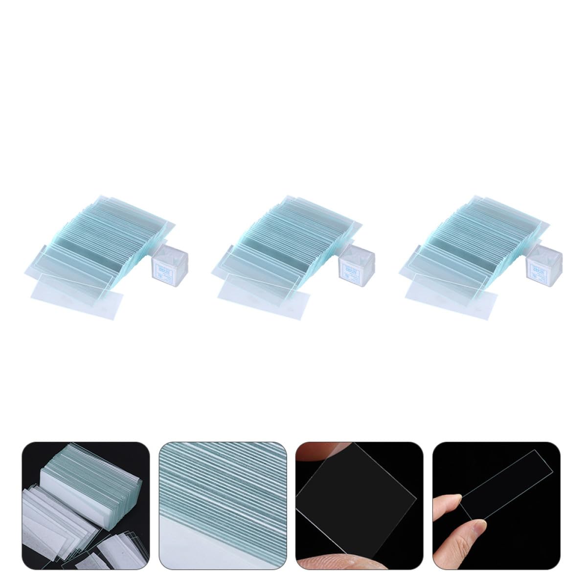 Vetrini Microscopio 450 Pezzi Vetro, Accessori per Microscopio Ottico | Coprioggetto per Laboratori, Kit di Vetrini per Microscopio, Accessori e Ricambio Festa Scuola Decor