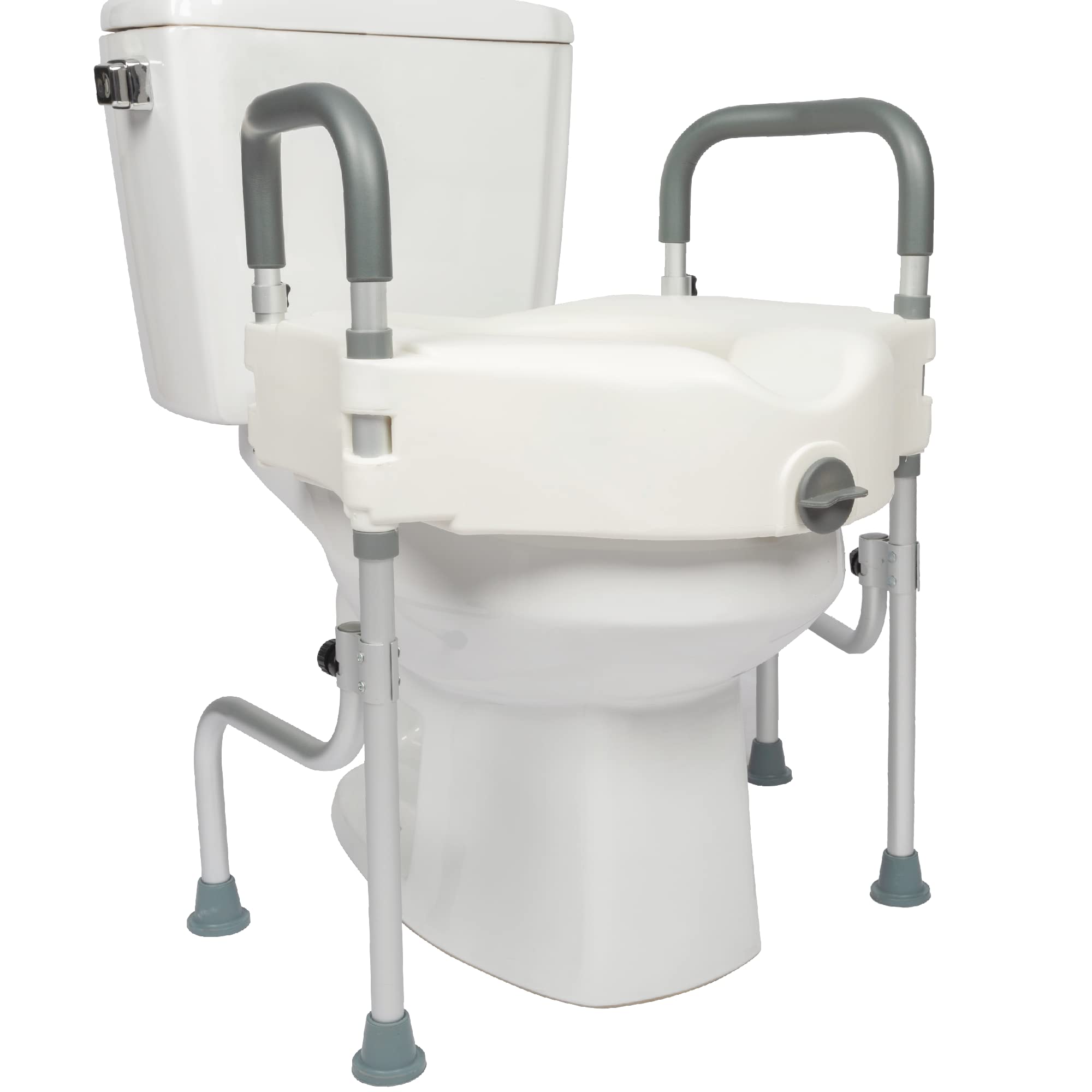 Buy Toilet Seat Risers with Handles, Raised Toilet Seat for Standard