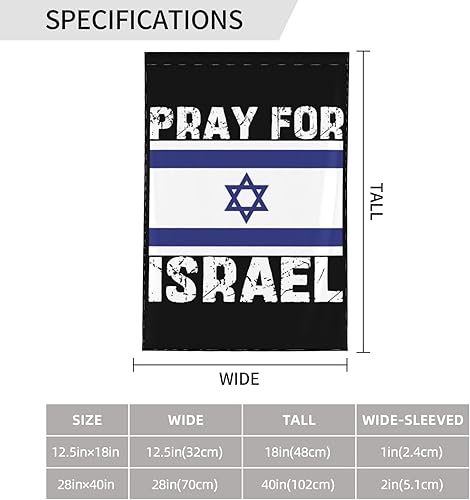 Miniatura 3 de Bandera de jardín con texto en inglés "I Stand With Israel" de 12 x 18 pulgadas, bandera de jardín fuerte de Israel, bandera de jardín con texto en