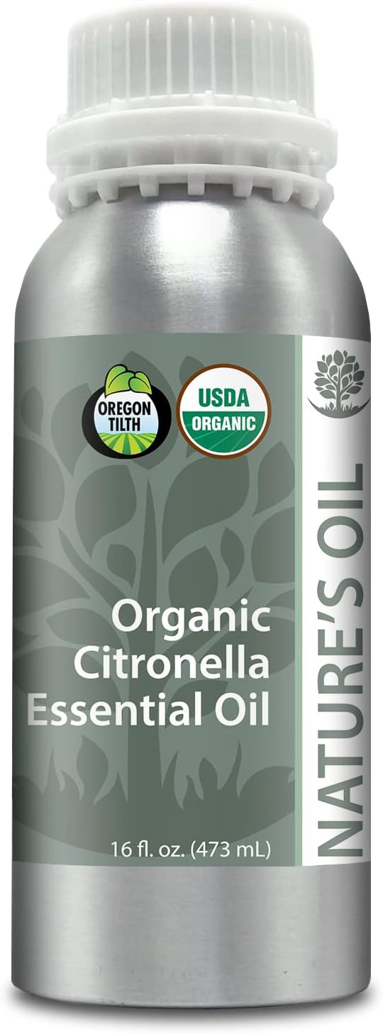 Nature's Oil 1Lb Certified Organic Citronella Essential Oil