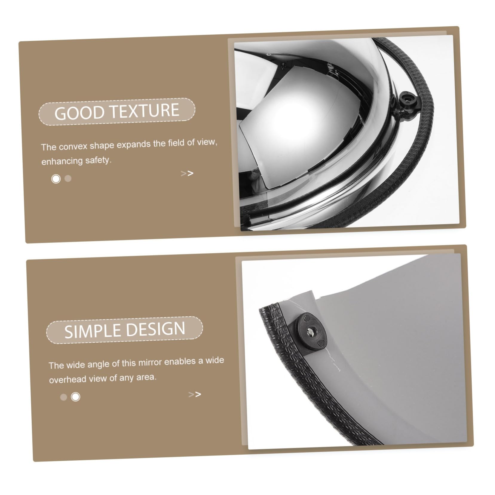 MUSISALY Convex Road Mirror Traffic Mirror Convex Mirror Surveillance Mirror Blind Spot Mirror Driveway Mirror Security Mirror Half Dome HLF Road Safety Mirror Parking Safety Mirror Acrylic