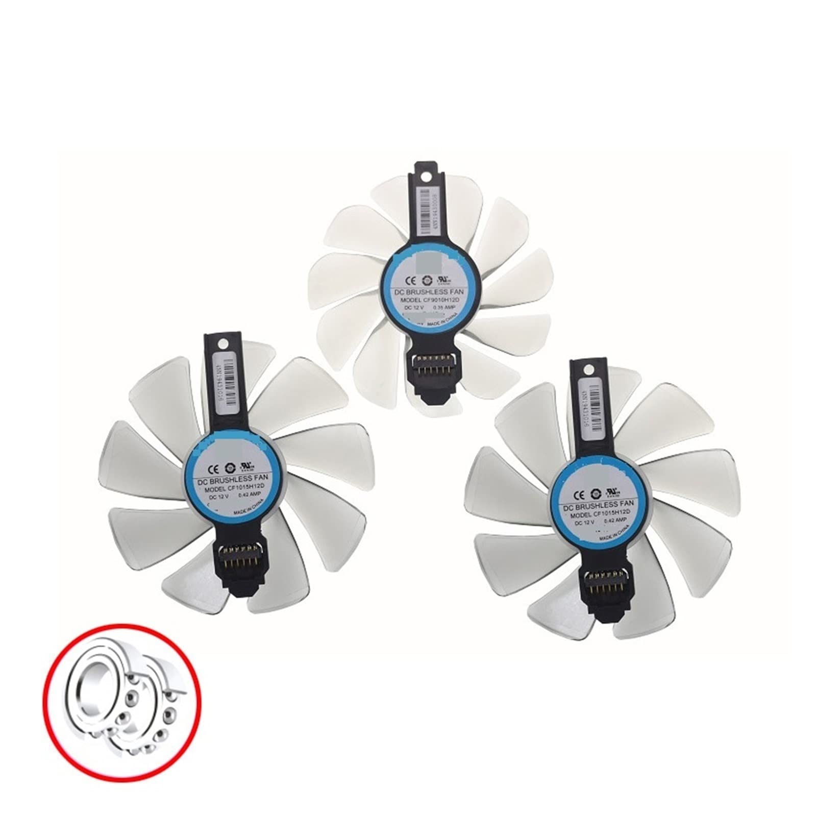 REMSEY CF1015H12D CF9010H12D RX5700 ARGB Tarjeta de gráficos Ventilador Compatible for Zafiro RX 5700 XT 8GB Nitro + Tarjeta de Video de edición Especial Ventilador de refrigeración Kindly (Color : 3