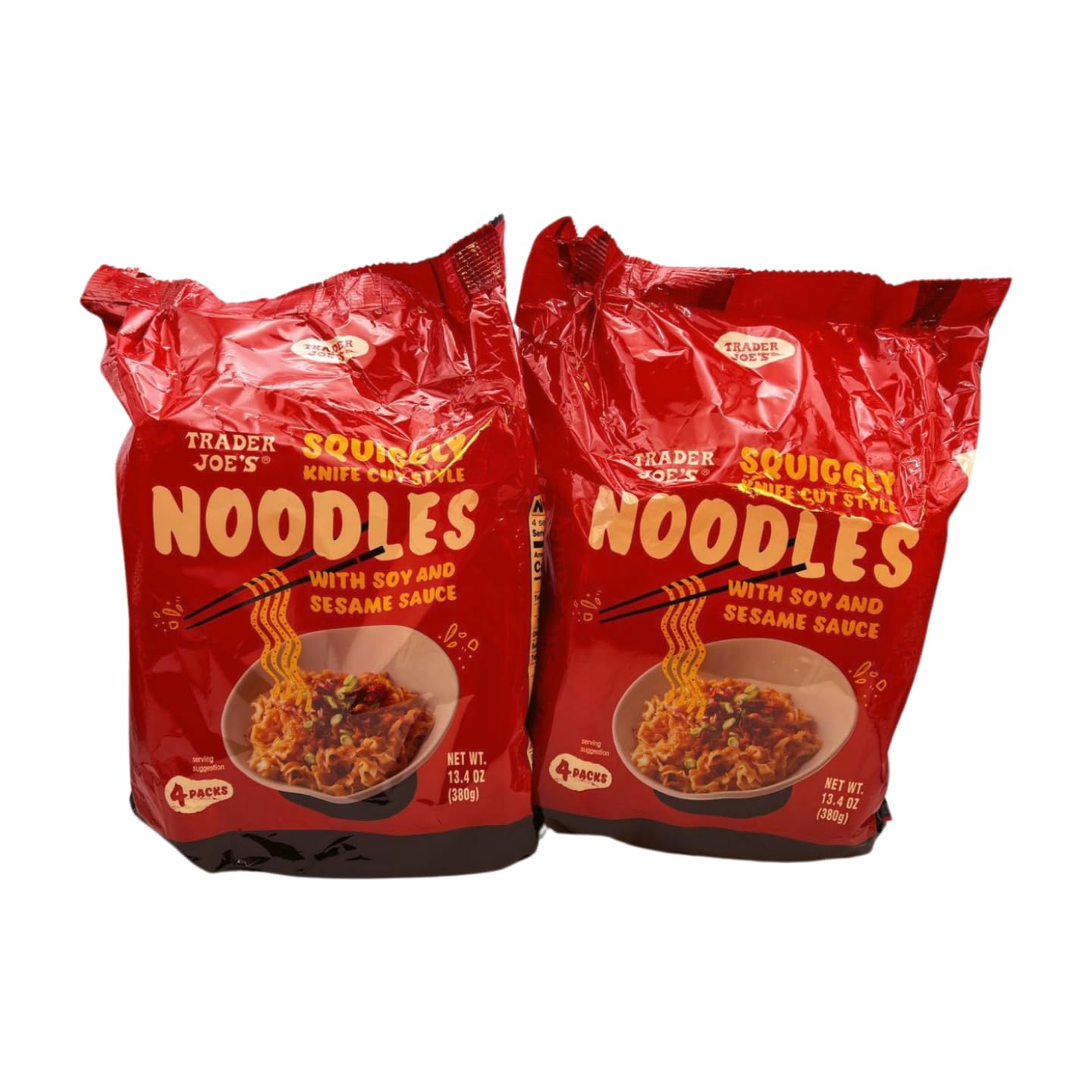 The Grafton Way Trader Joe's Squiggly Knife Cut Style Noodles 2 pack with Grafton Way Measuring Spoon