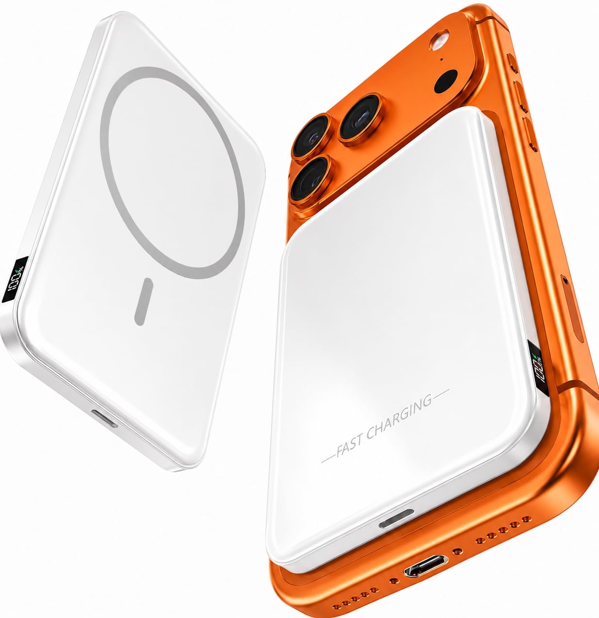 Amazon | 極薄設計・モバイルバッテリー 軽量 小型 大容量 MagSafe対応