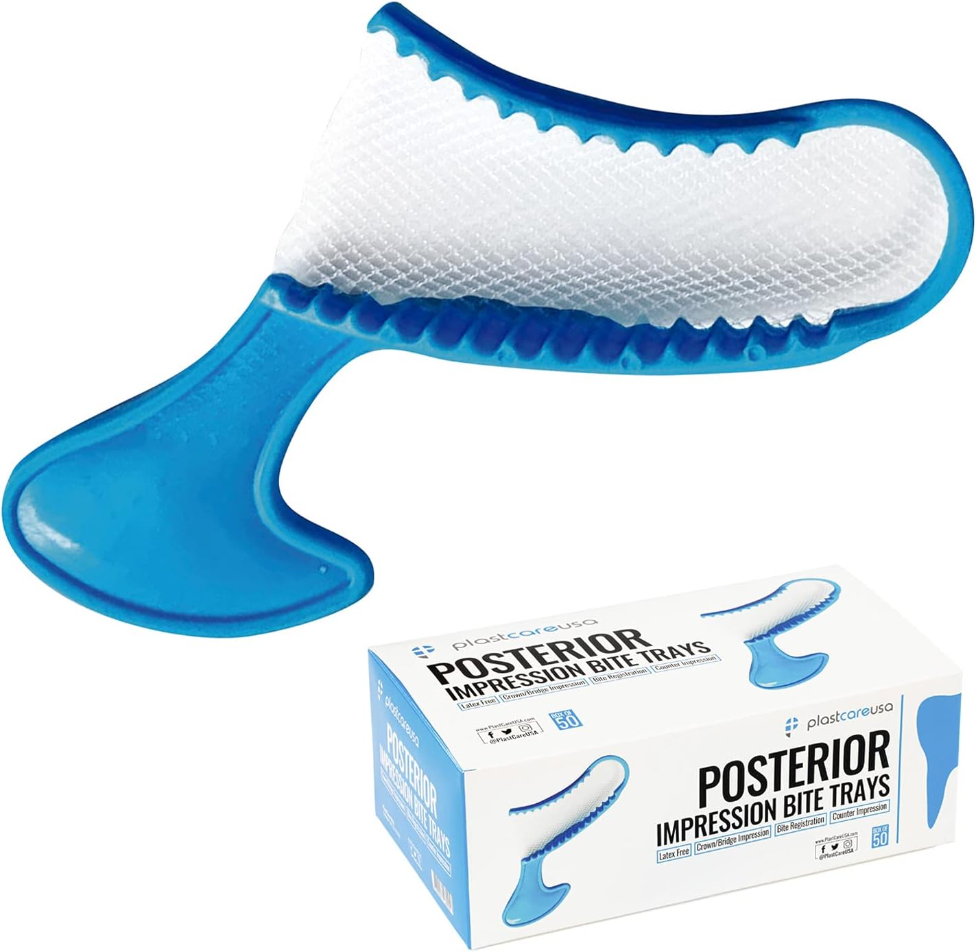 Dental Bite Registration Impression Trays, Posterior (35/Box)