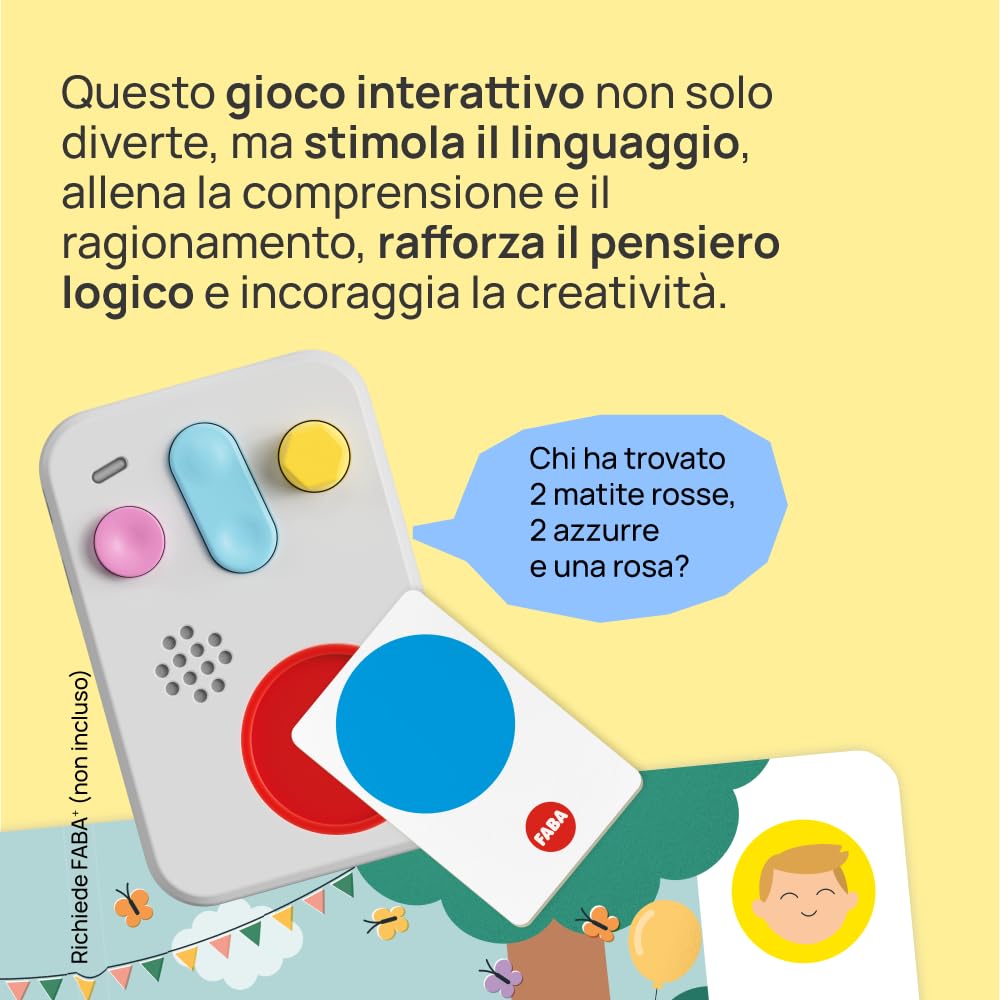 FABA Gioco - Divertiamoci a contare! - da Usare, Bambini e Bambine 4-6 Anni, Gioco educativo Versione Italiana