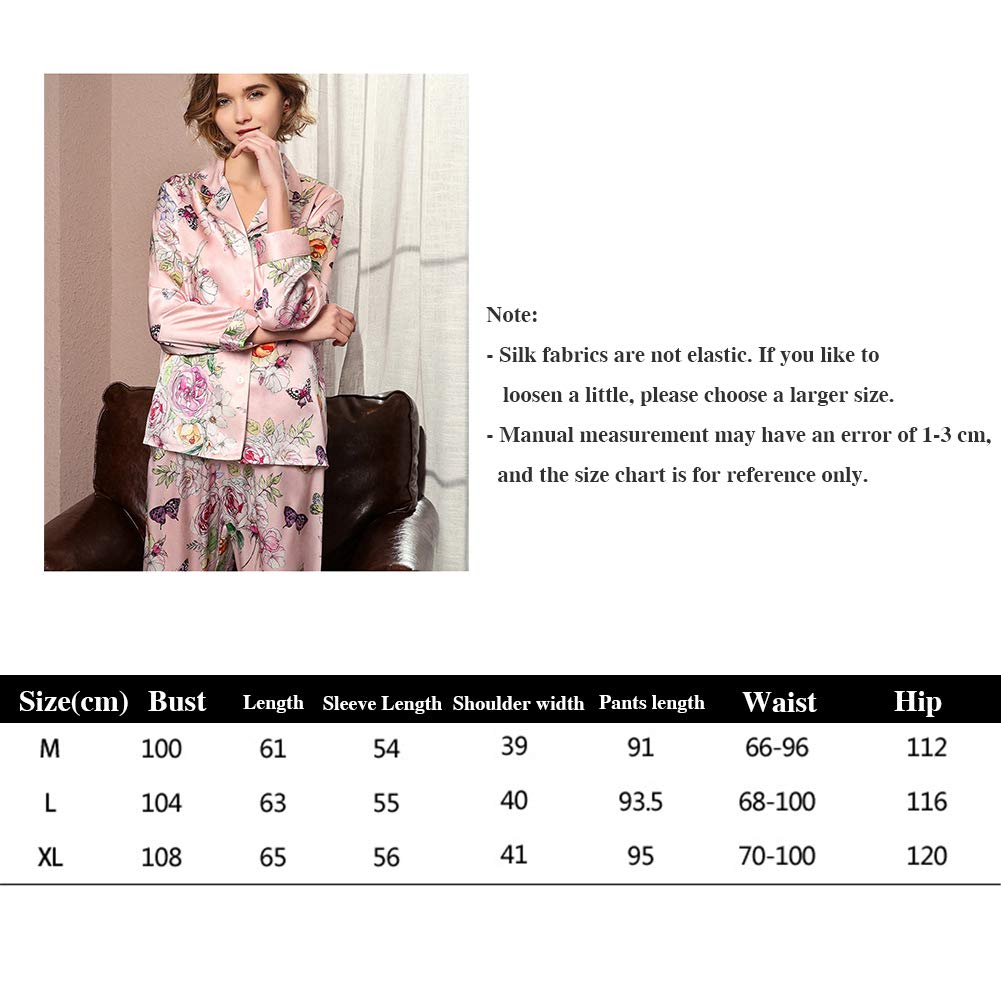 Amazon.co.jp: 女性のパジャマセット、女子100シルクパジャマ