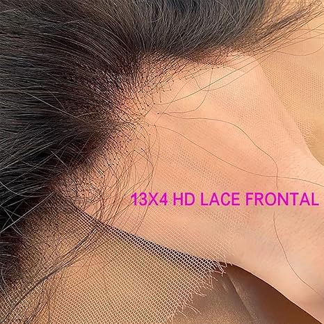 13x4 Transparent Lace Closure Deep Wave Human Hair with Natural Hairline Ear to Ear Lace Frontal Pre Plucked with BabyHair 18 Inch - Image 4
