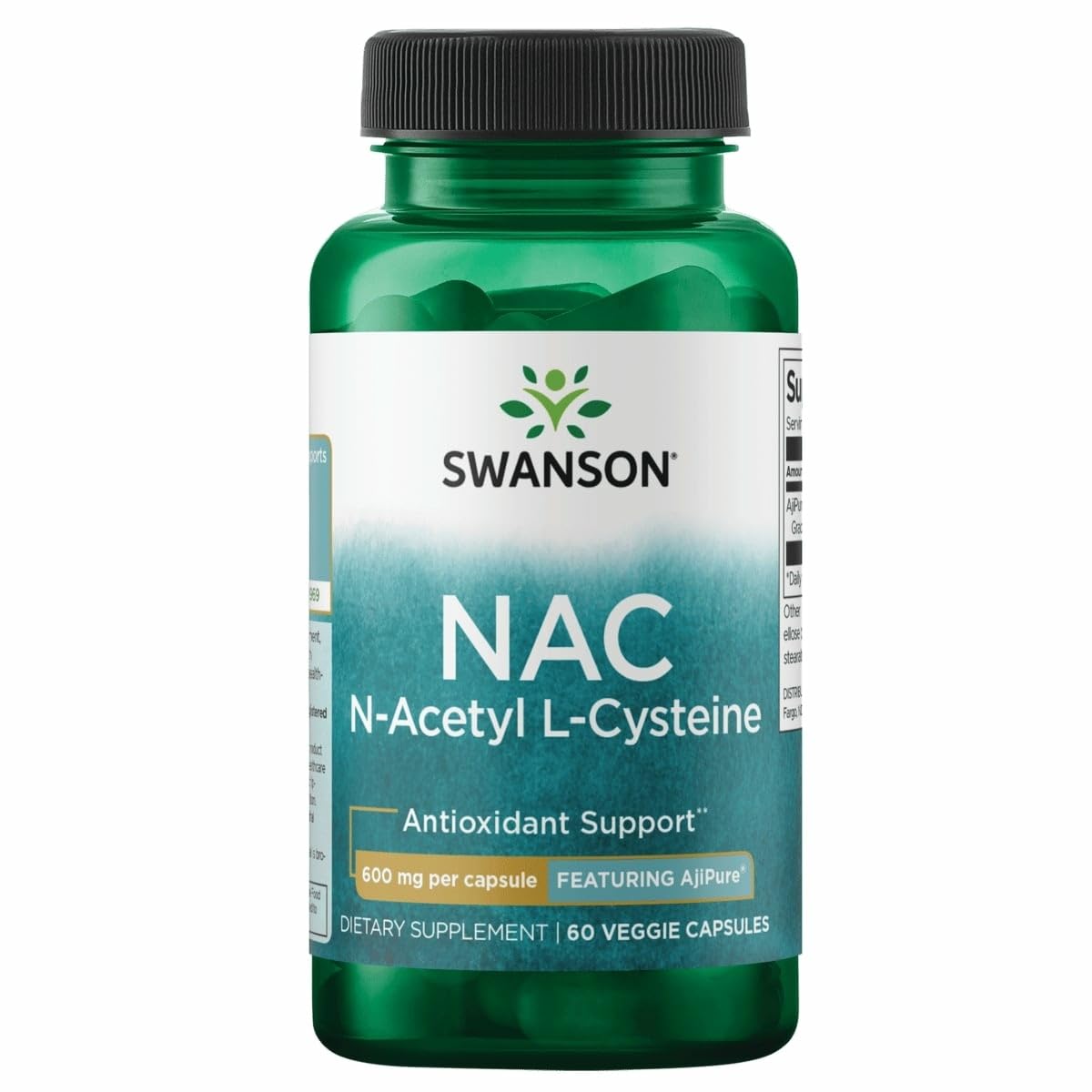 swanson premium acetyl l carnitine Ajipure N-Acetyl-L-Cysteine, 600 mg, 60 Veg Capsules General Health & Wellness Power Trio Offer | Size:30 Ml