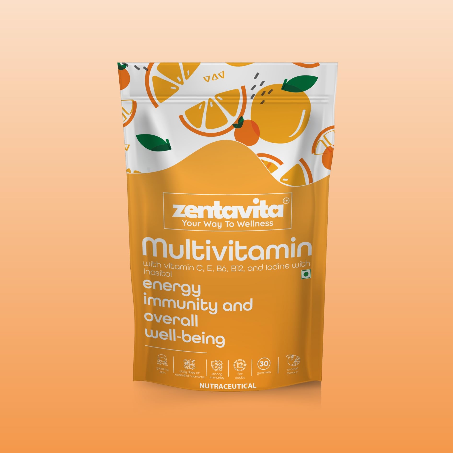 Zentavita Multivitamin Gummies for Adults with Vitamin C, E, B6, B12 and Iodine with Inositol | for Energy, Immunity and Overall Well-Being (30 Gummies) (B0D8BMKSFW) Amazon Price History, Amazon Price Tracker