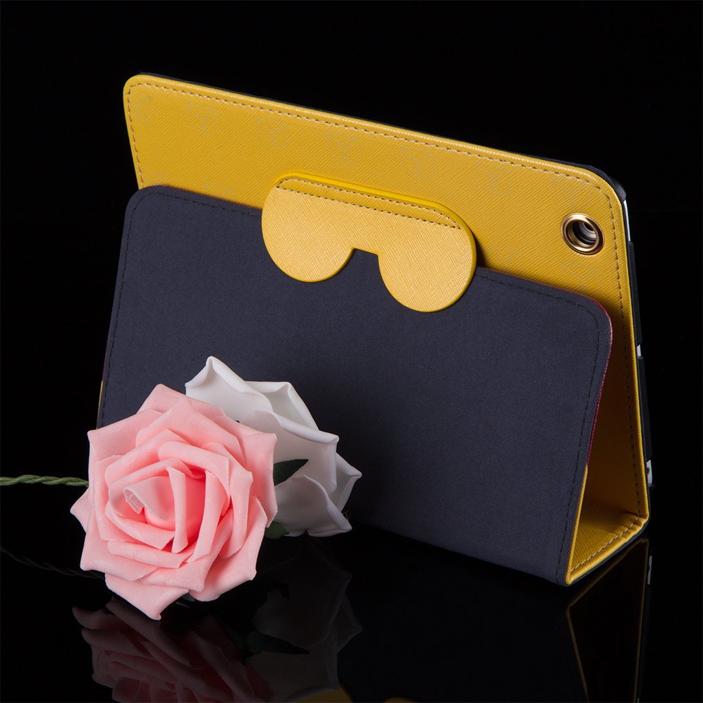 IDEGG Case for iPad Mini, Mini 2, Mini 3 (S8 Cute Bear - Yellow)