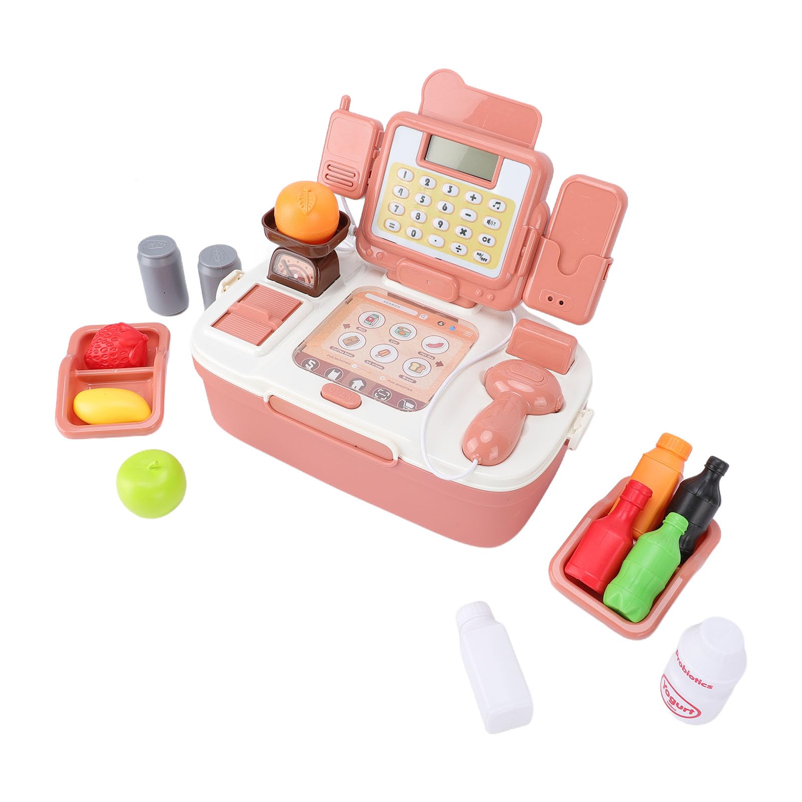 Juguete de Caja Registradora para Niños, Teclado de Cajón, Luz de Sonido, Juguete de Caja Registradora Simulada, para Niños con Monedas y Tarjetas de Sonido para de 3 a 6 Años