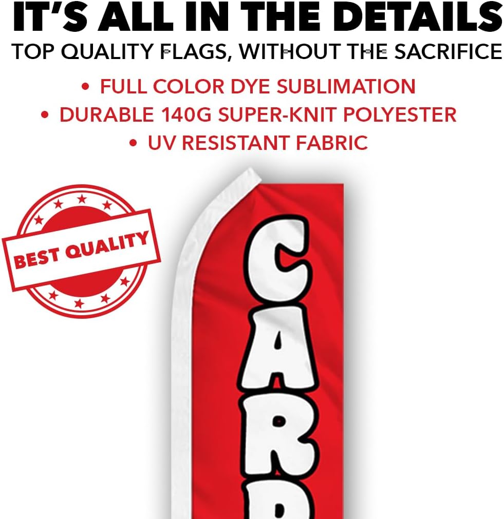 Infinity Republic Carpet Sale Swooper Feather Flag - Perfect for Business Advertising, 138" x 30"