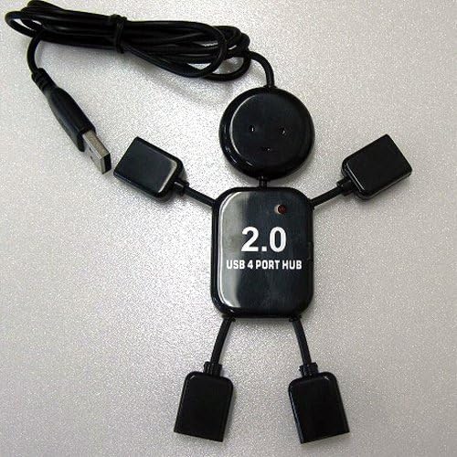 Timely Man Shape 4 Ports Hub Black 4Hub – Person – BK