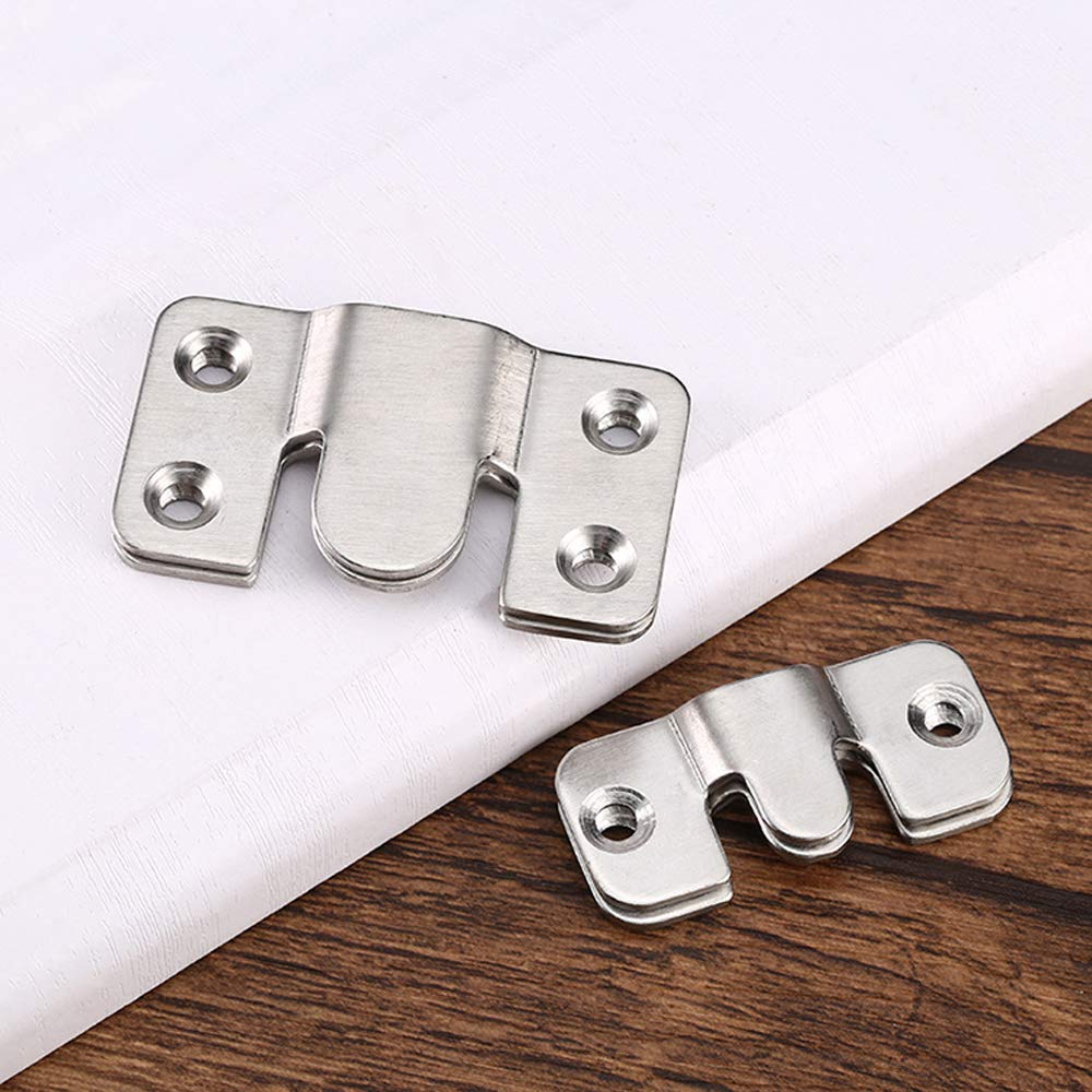 6 Staffe A Incasso Per Mobili - Connettori Nascosti In Acciaio Inox Per Quadri, Specchi E Mensole - Foto 9