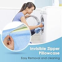 Vista 5 de Almohada de cuña para dormir de lado, cuñas de posicionamiento para llagas de cama, almohada médica rodante para ancianos, funda impermeable