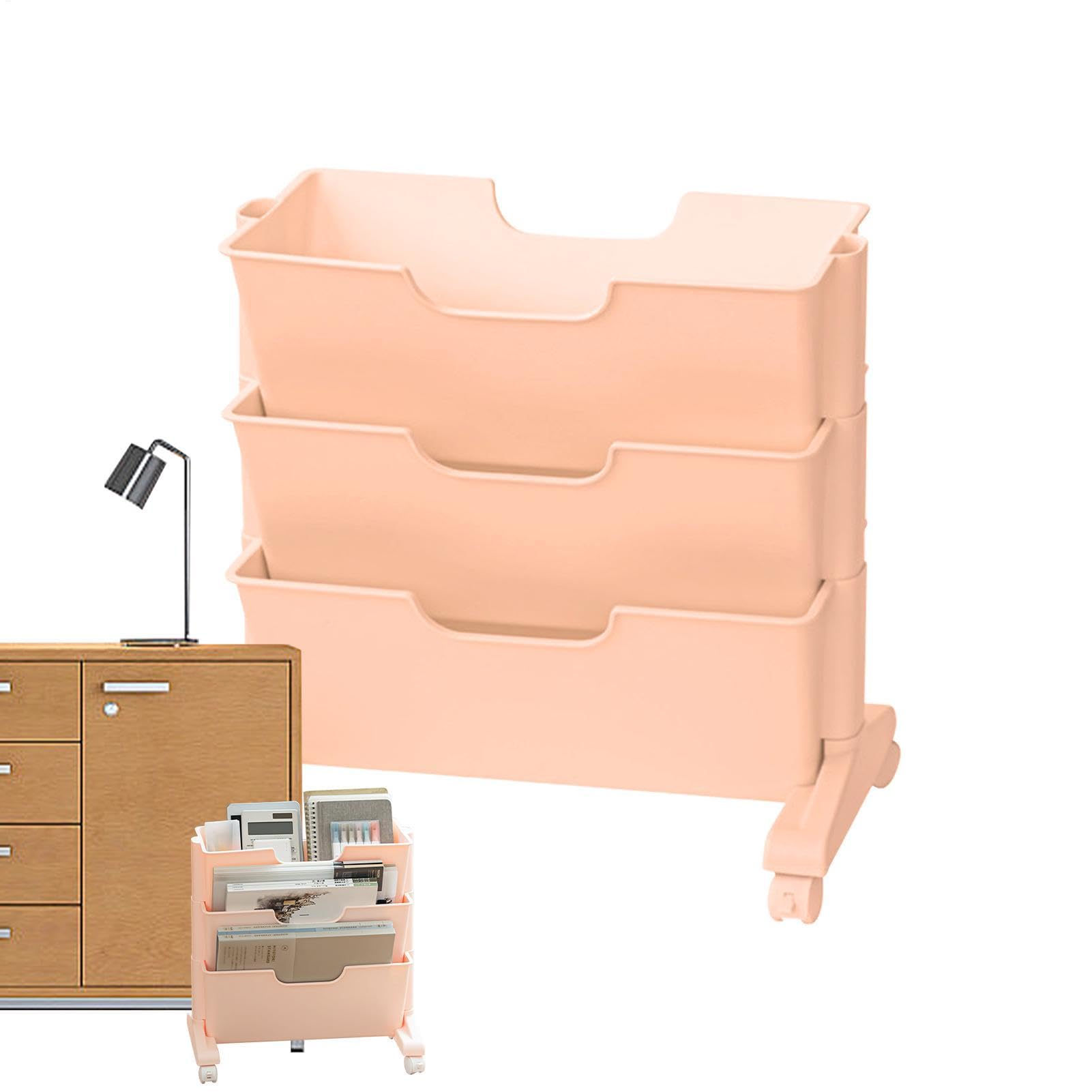 Carrello Portafile Scorrevole Con Ruote Sotto Scrivania Scaffale Porta | Scaffale A Più Per Libri Casa Ufficio Cucina Soggiorno Salotto Aula Scolastica Sotto Tavolo