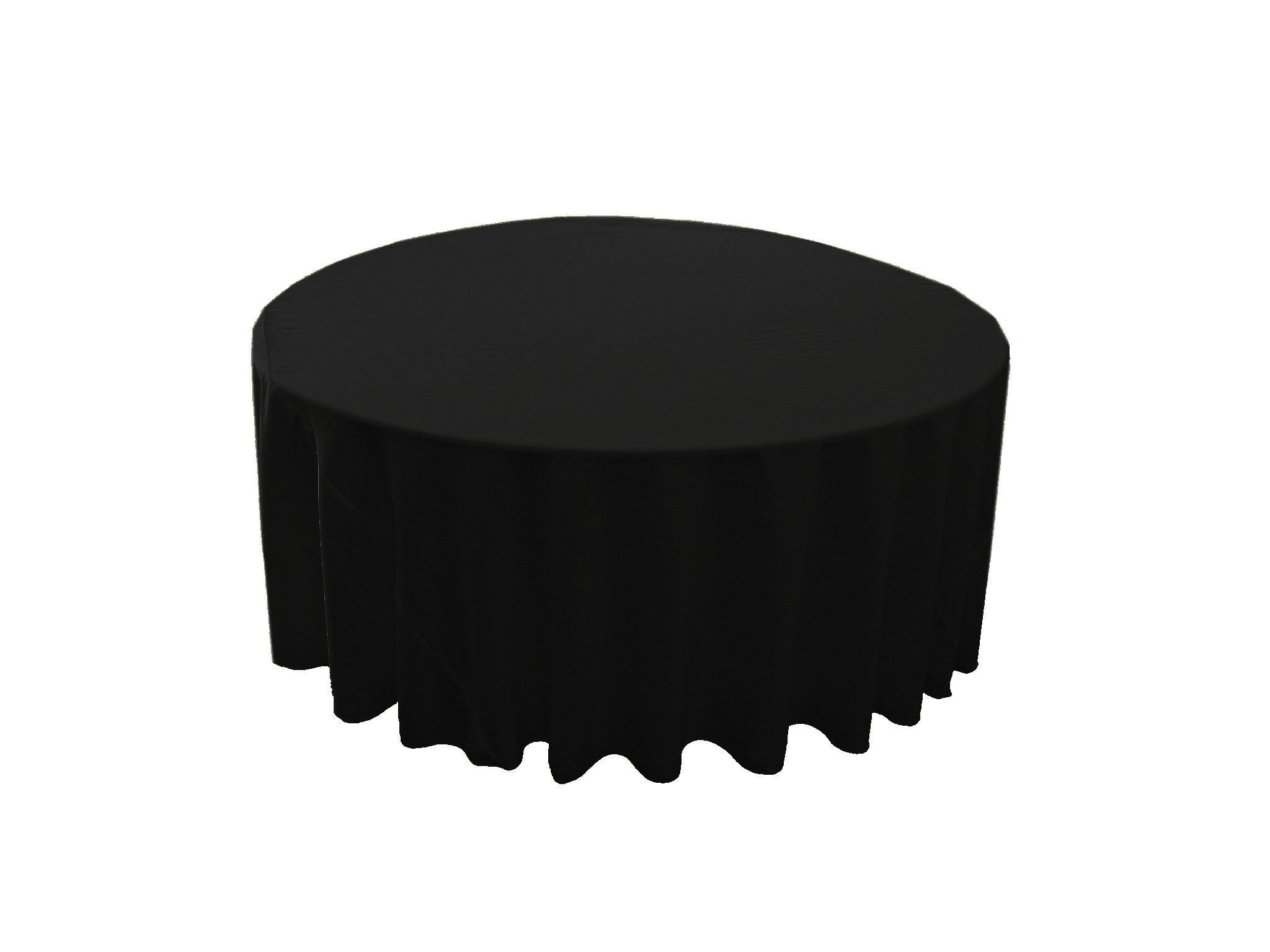 LA Linen Polyester Poplin Washable Round Tablecloth, Stain and Wrinkle Resistant Table Cover 120"