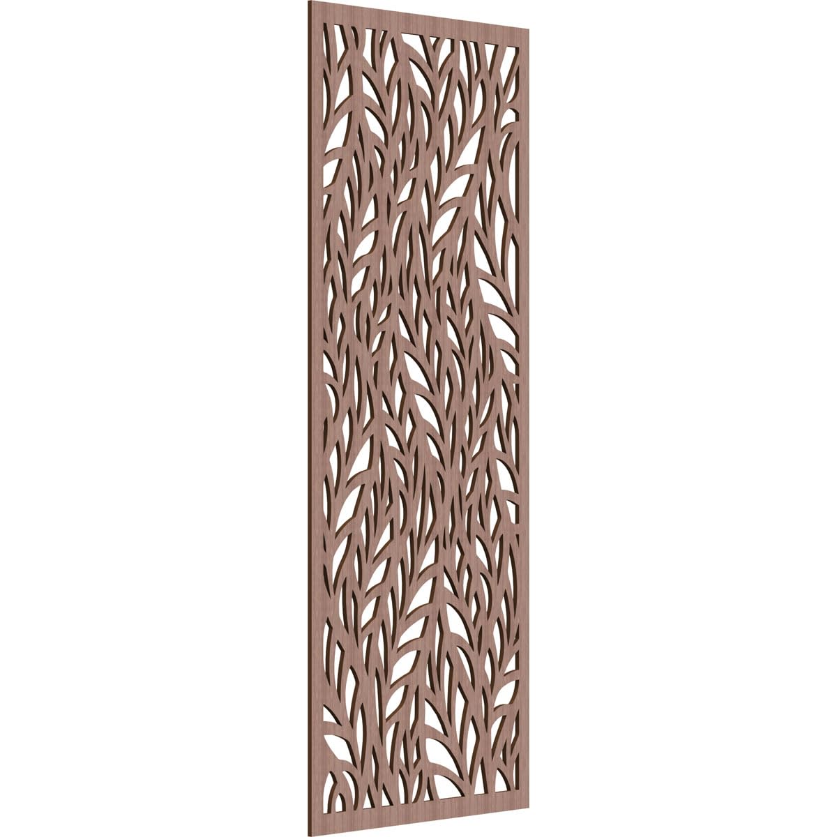 Ortonville Decorative Pierced Fretwork Wood Wall Panels, 29 3/8"W x 74 3/8"H x 3/8"T, Walnut