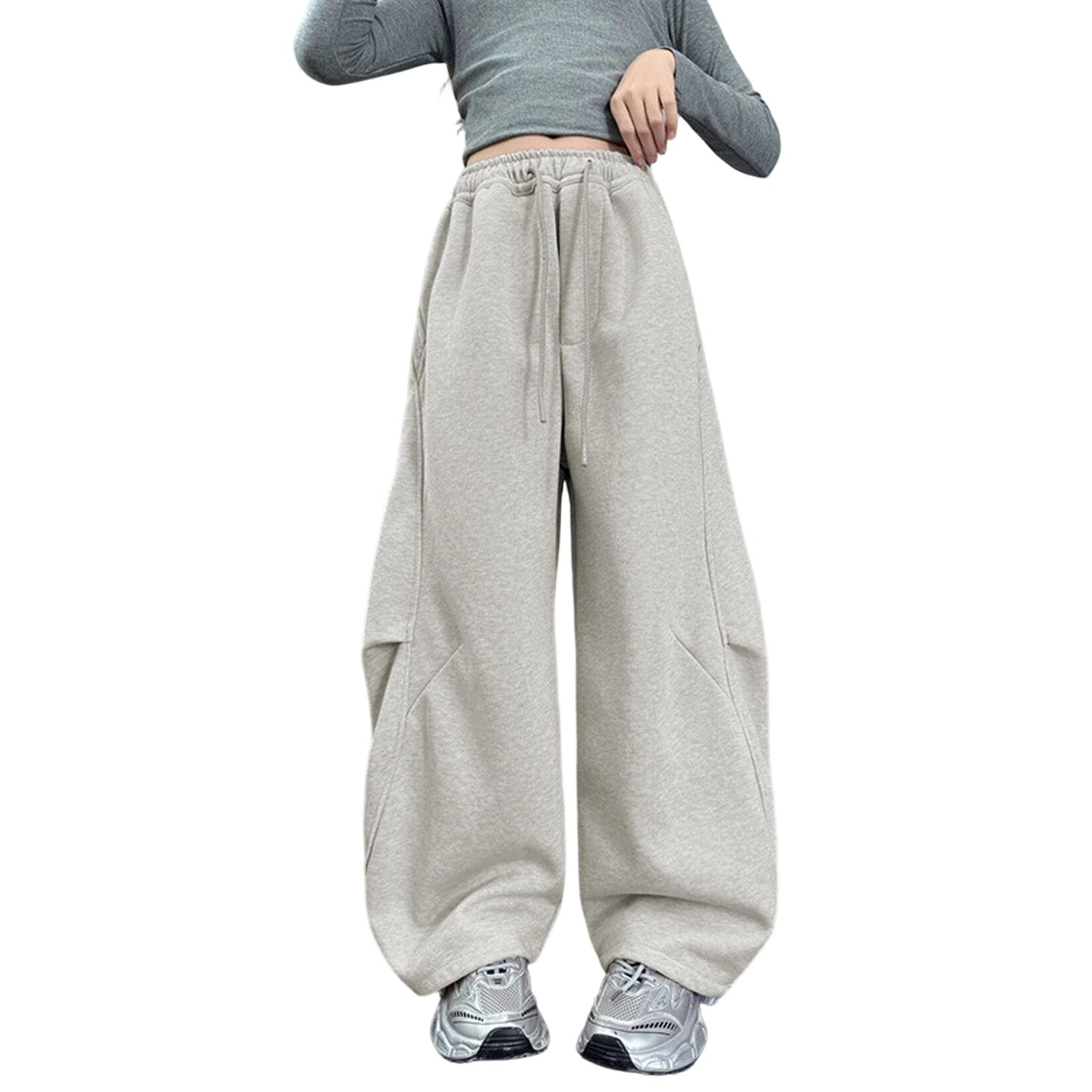 Pantaloni della tuta cargo a gamba larga per bambini ragazzi ragazze larghi in pile sportivo gamba dritta joggers compleanno comodi vestibilità ampia primavera fondo aperto pantaloni da yoga a vita
