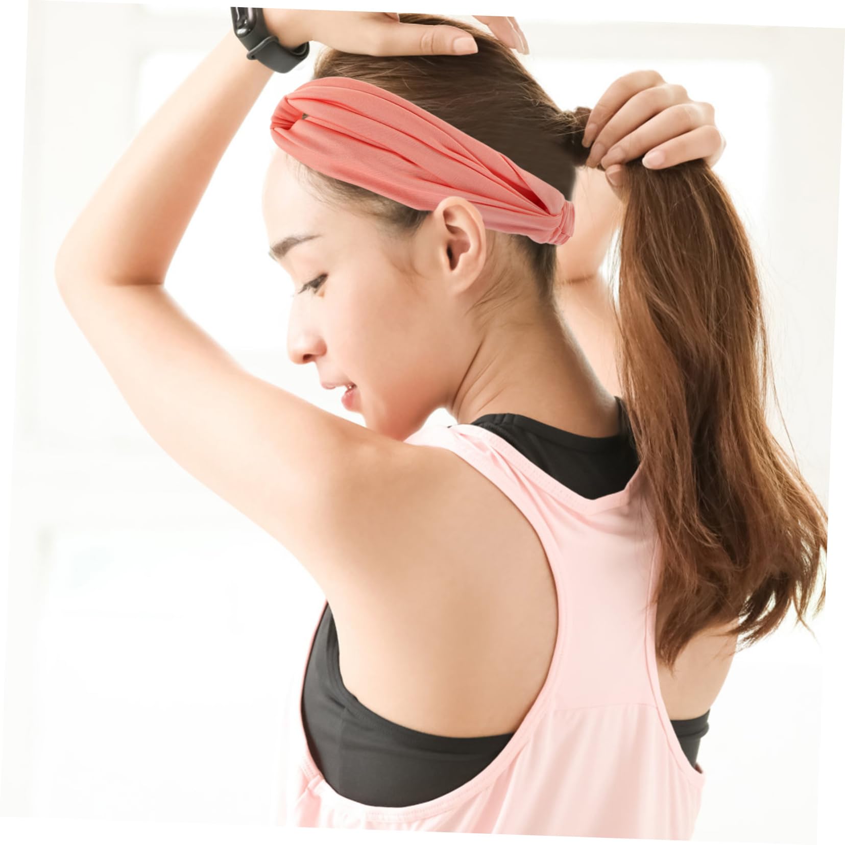Happyyami 4piezas Banda Deportiva Multi-Funcional Absorbente De Sudor para Yoga y Ejercicio Diadema y Cómoda para Correr y Fitness