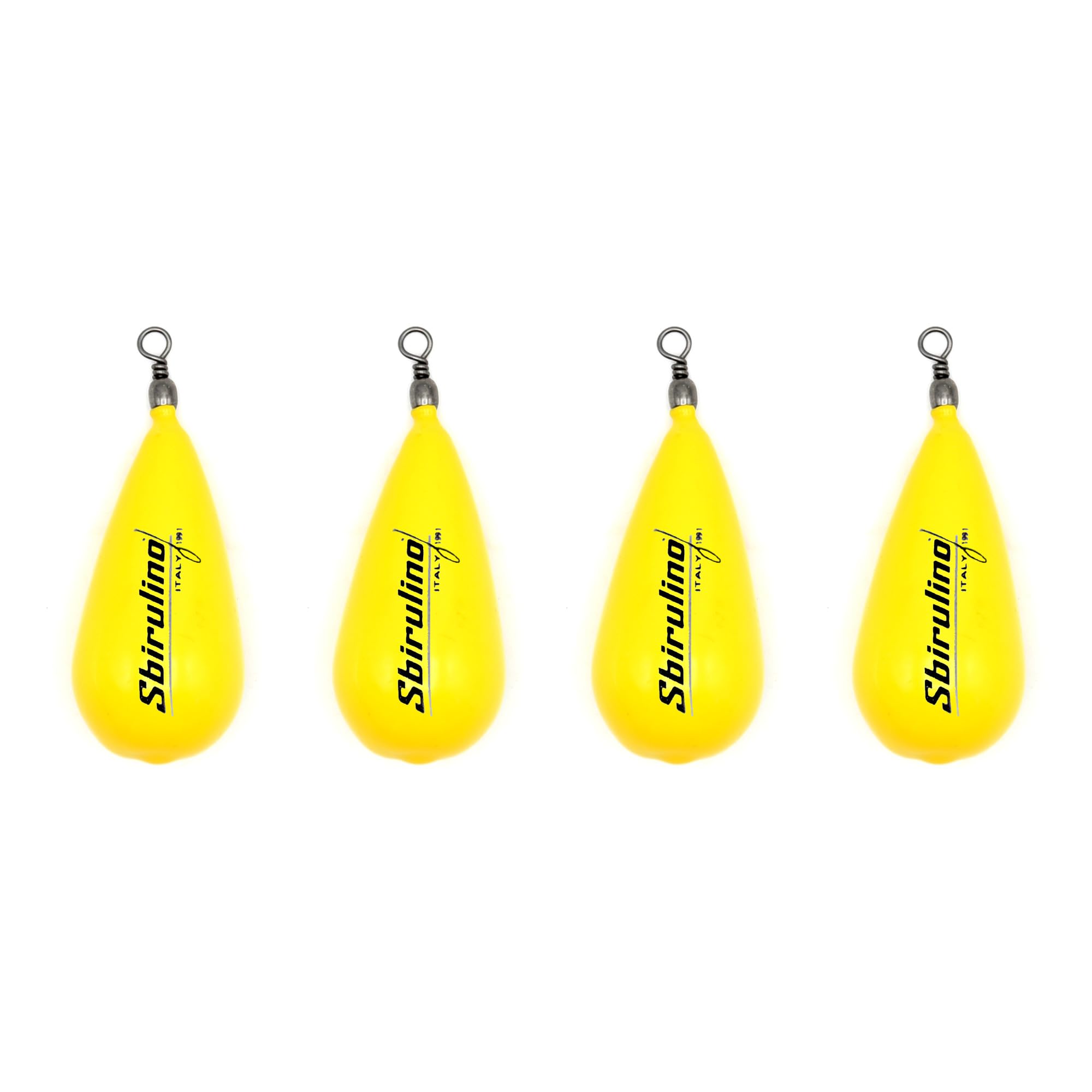 Sbirulino® Piombo Plastificato a Pera con Girella Inox Set 4 pezzi - Diverse colorazioni