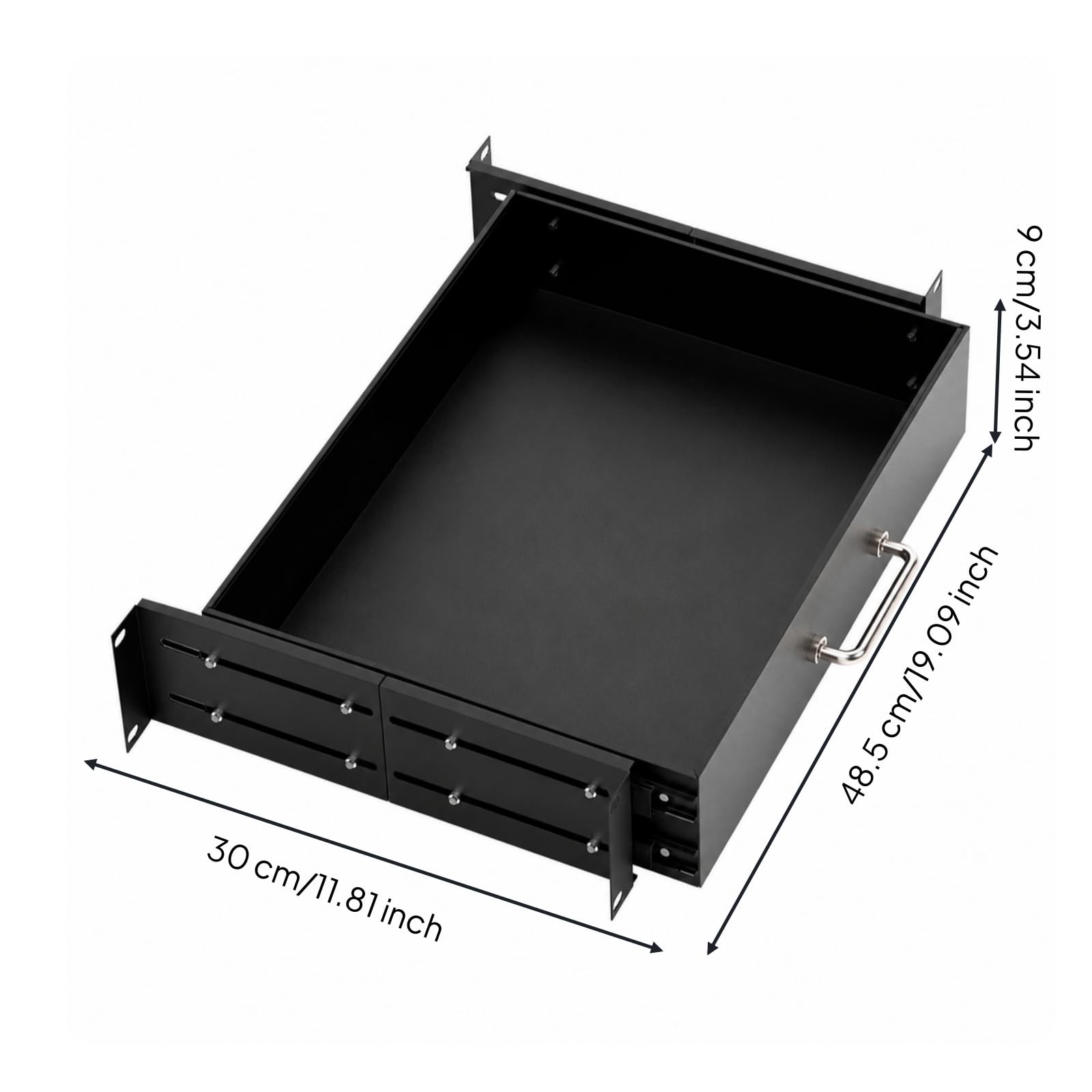 kowaku Cajón Montaje en Rack Ahorra Espacio Cajón con slizantes y Hardware Montaje Anticorrosivo Estante slizante para Oficinas, Abierto