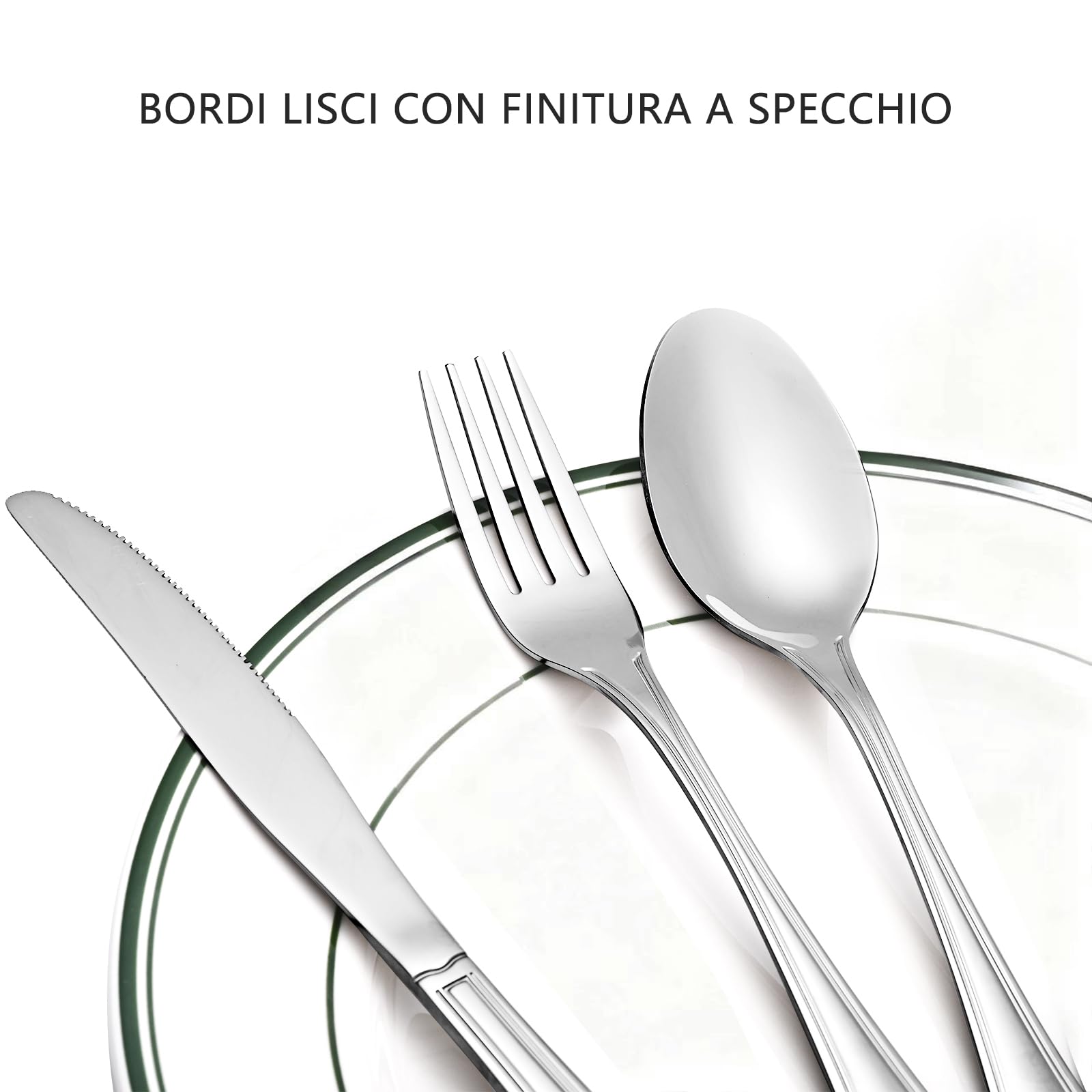 Set di posate da viaggio portatile, con cucchiaio, forchetta e coltello da tavola in acciaio inox. Valigetta portaposate da portare al lavoro,in viaggio e in campeggio. Posate portatili riutilizzabile