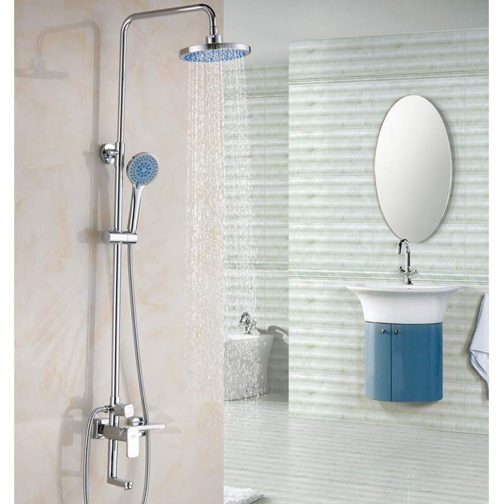 Système de douche mural en laiton avec mitigeur multifonctions à 3 vitesses