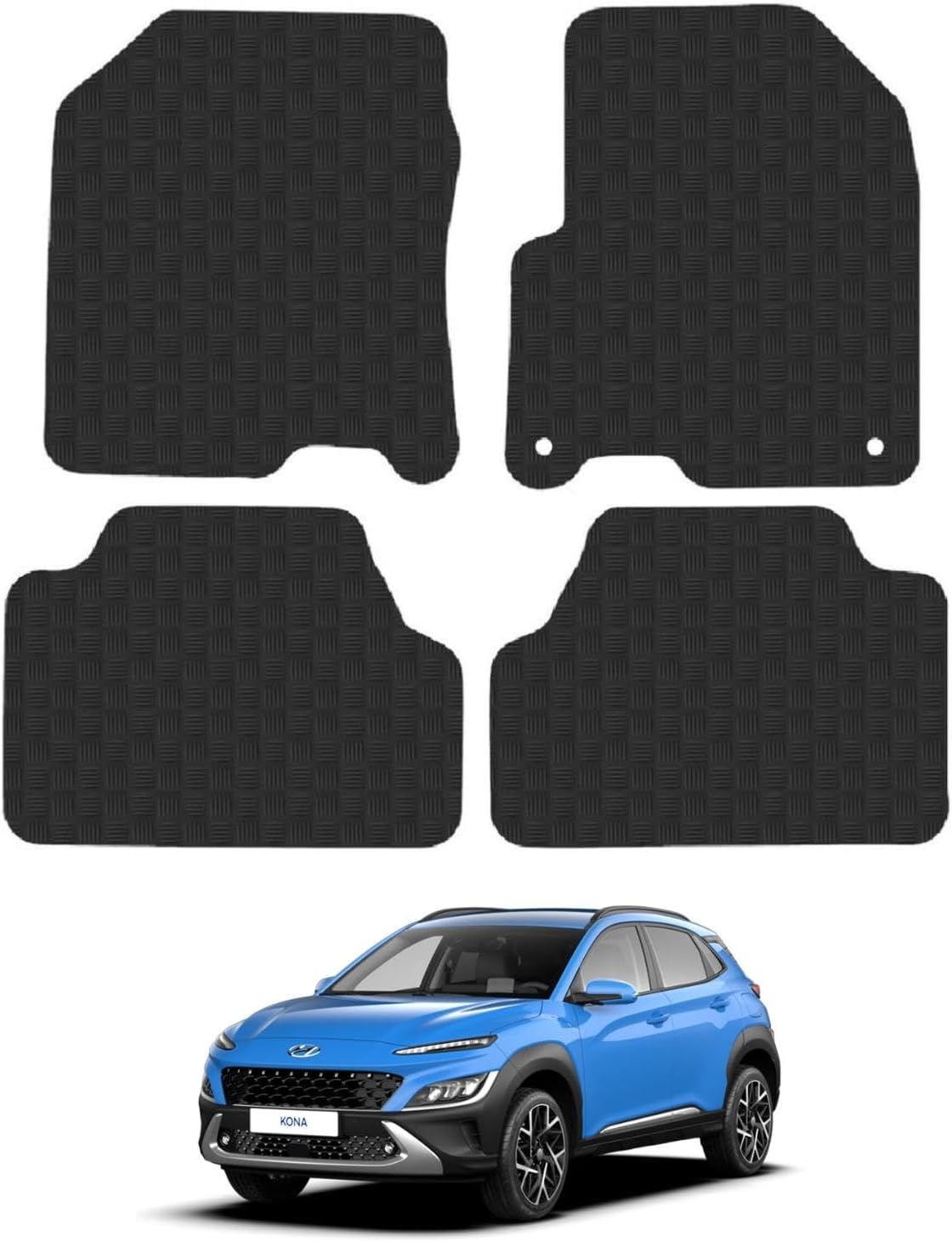 Car Mats for Hyundai Kona Hybrid 2020+ Onwards Tailored Fit Rubber