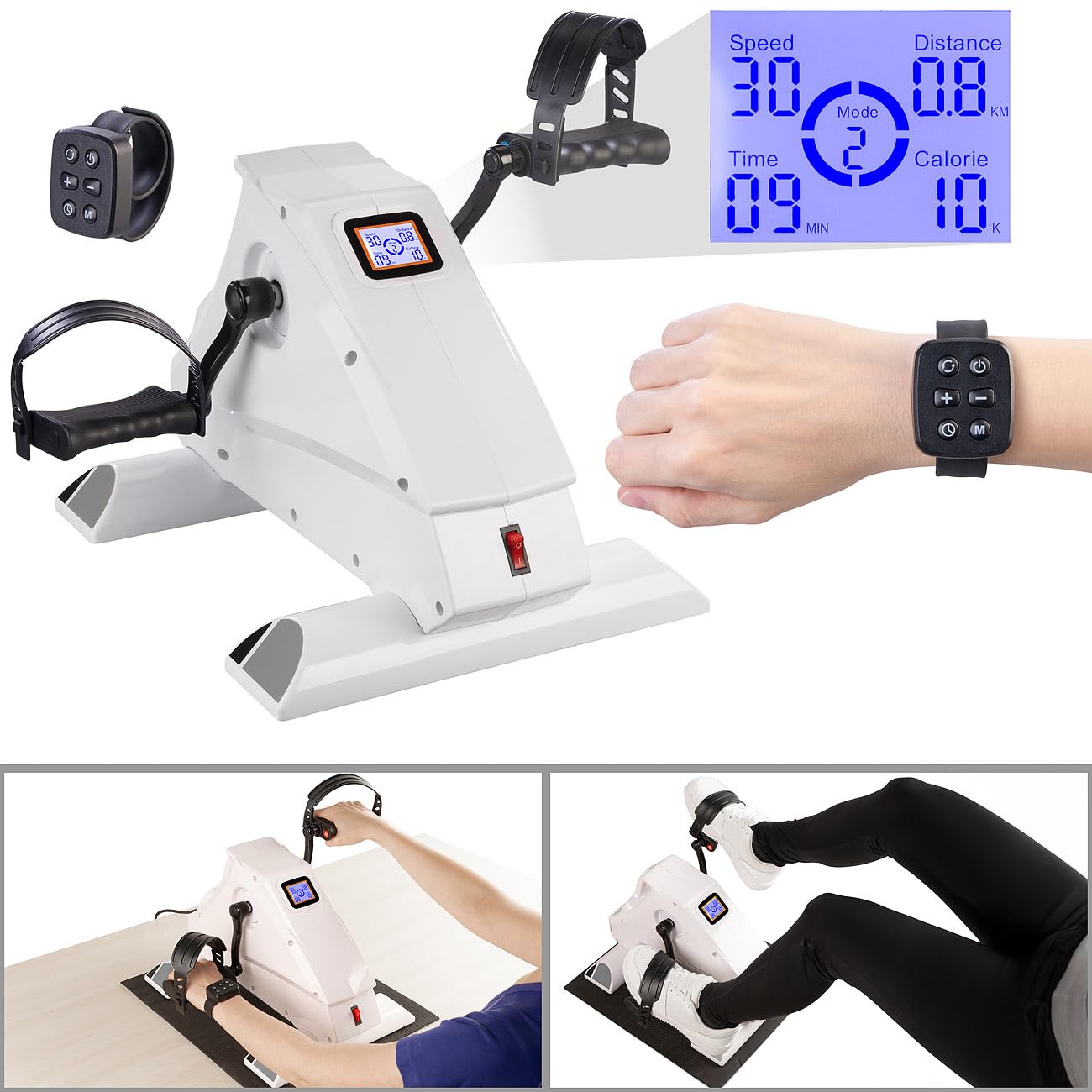 PEARL Sports Arm und Beintrainer: Digitaler Bein- und Armtrainer, Motor-Unterstützung, Fernbedienung (Beintrainer mit Motor für Senioren, Bein und Armtrainer für Senioren, Sport)