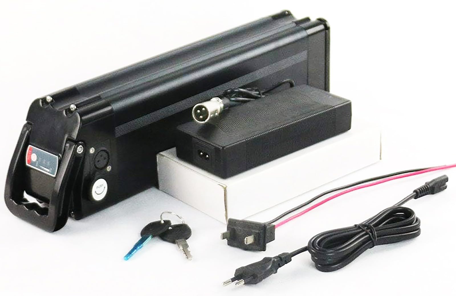 Batteria per Bici elettrica 36V 13Ah, Batteria Ebike 36V 13Ah Impermeabile PVC BMS incorporato con Caricabatteria 36V 13Ah