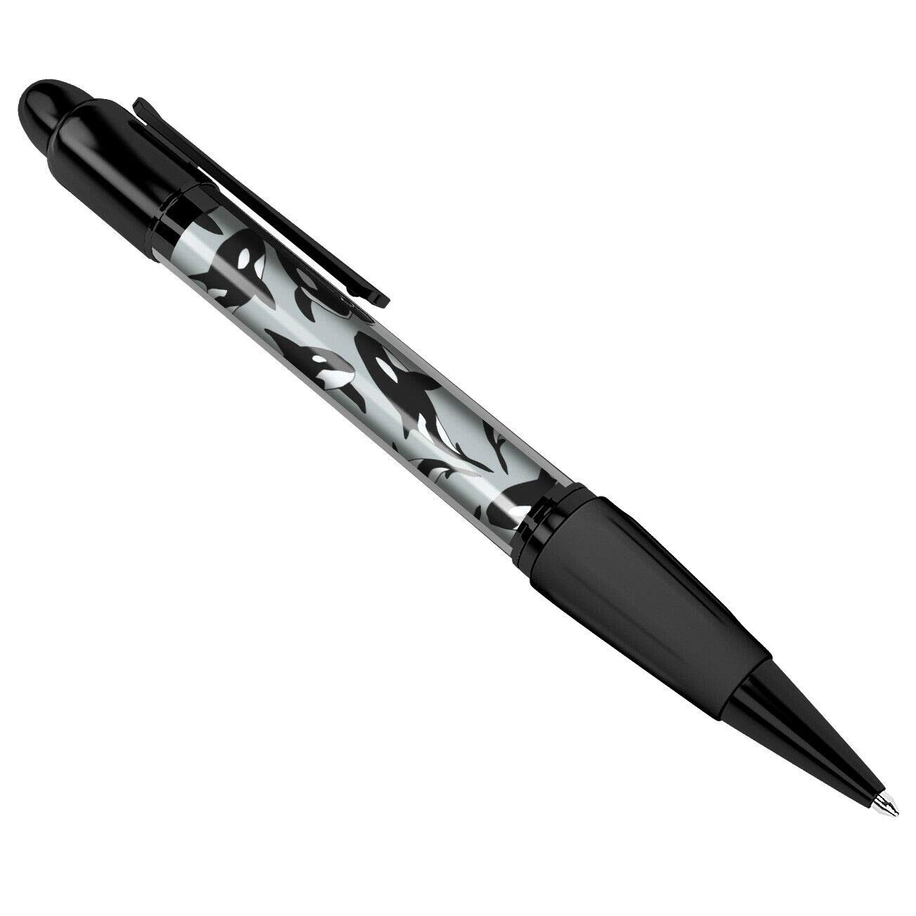 Killer Print Black Ballpoint Pen Orca Ocean Marine Whales Underwater #15945