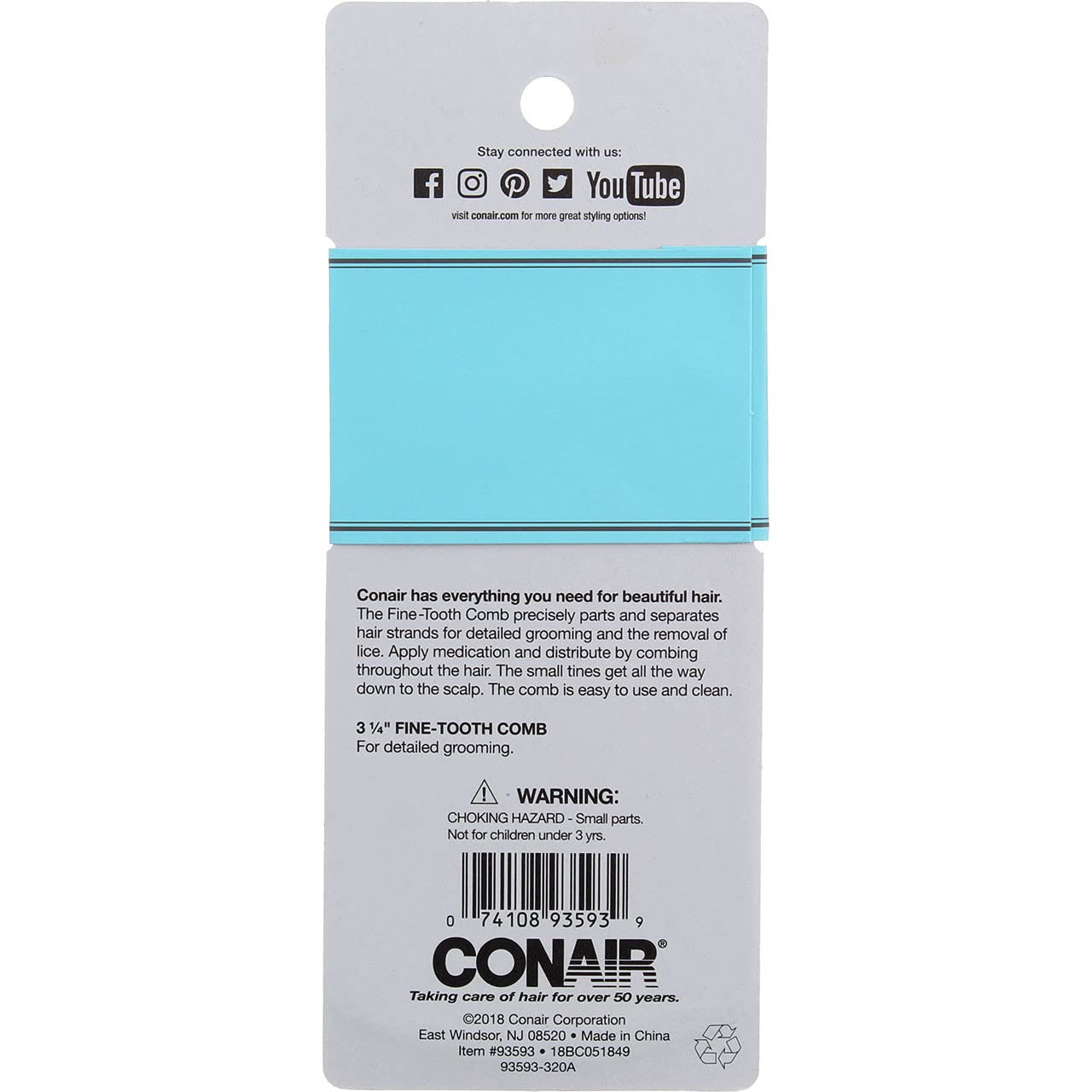 Conair Fine Tooth Comb