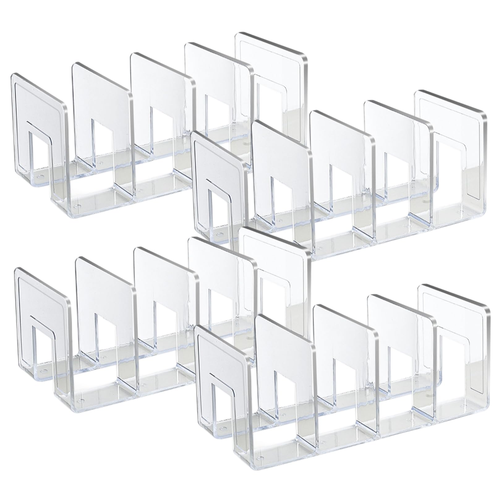 Lot de 4 organiseurs de sac à main en acrylique transparent – Rangement élégant avec 4 compartiments pour placard, maison et bureau – Idéal pour une organisation soignée et un accès facile