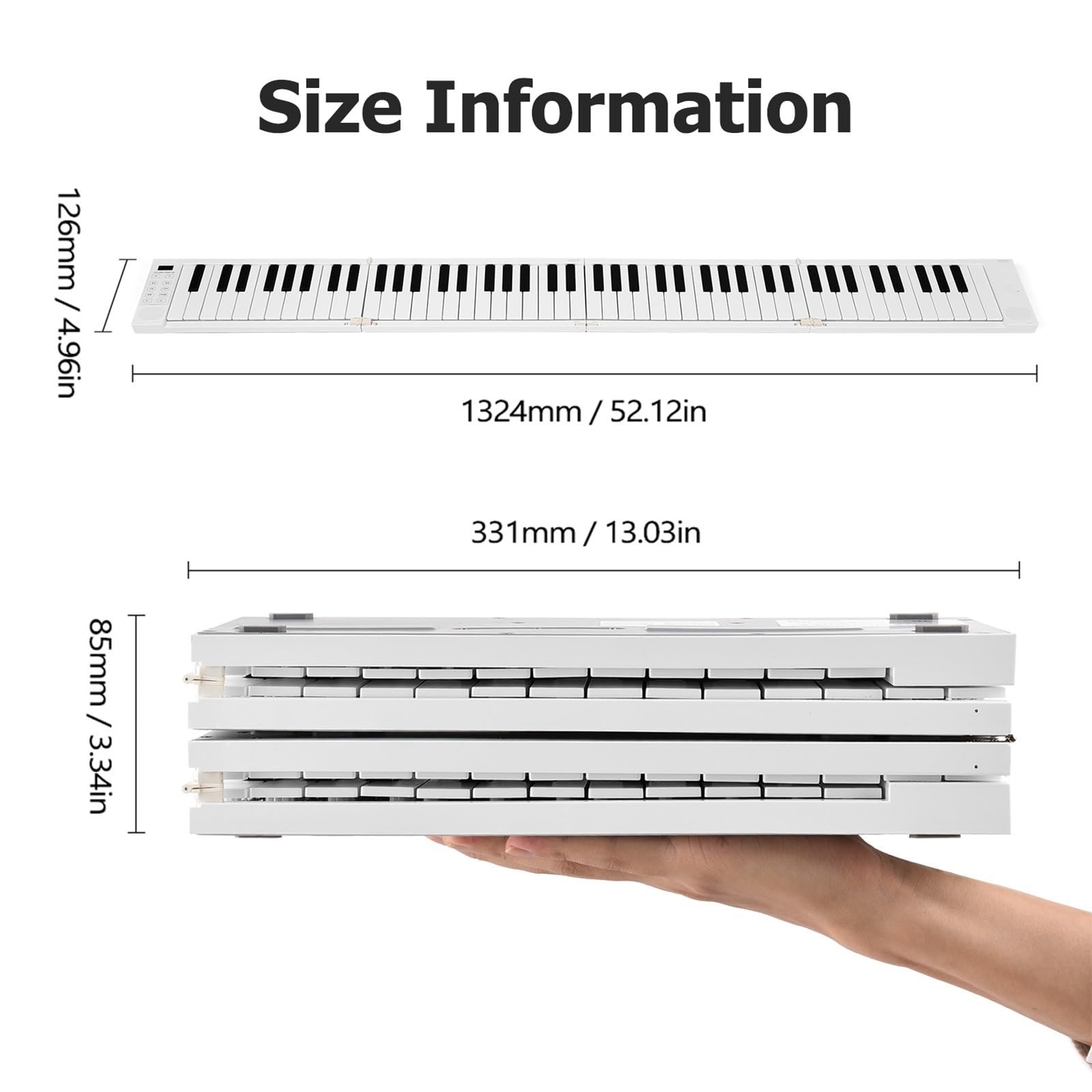 Tastiera Digitale Per Principianti 88 Keye Pianoforte Pieghevole Pianoforte Digitale Tastiera Elettronica Portatile