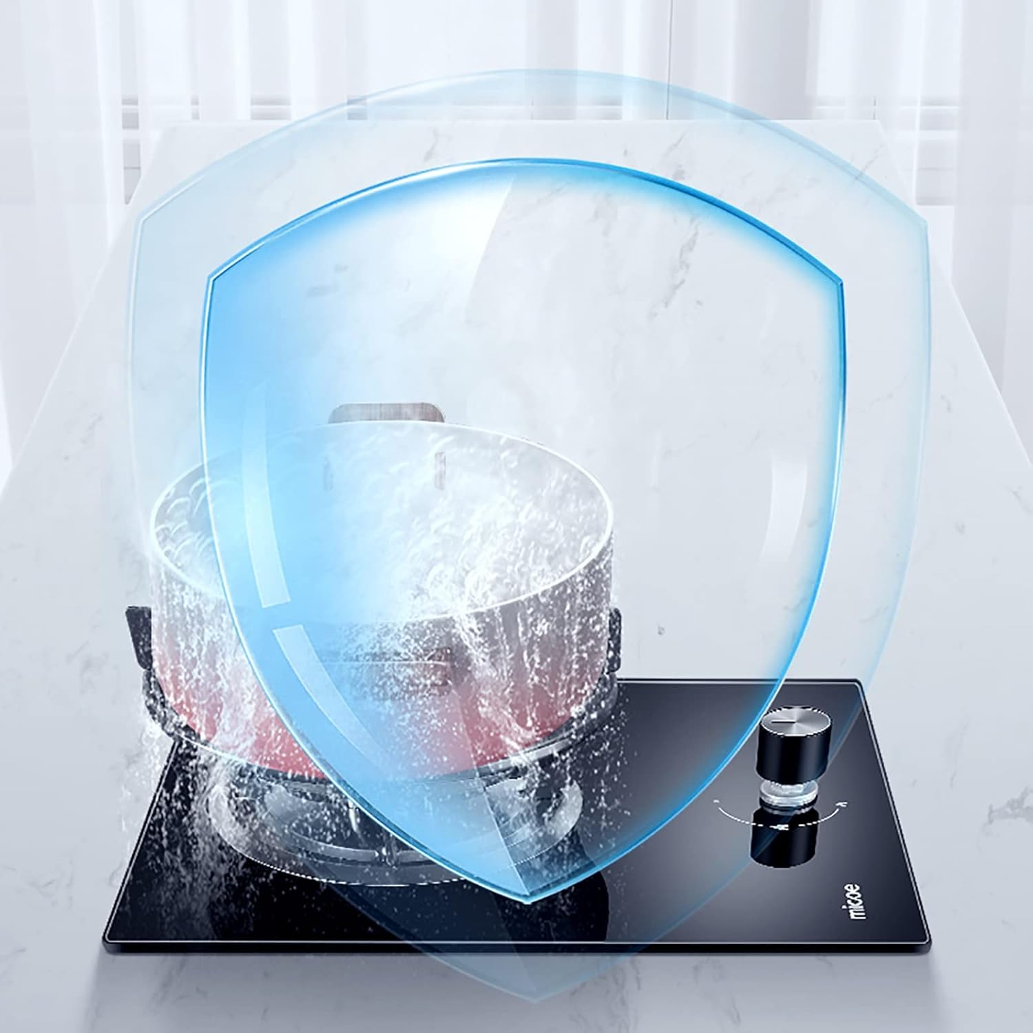 Burner Gas Cooker gas hob 33CM Built-in Gas Cooktop, 5. 2KW Nine-chamber Fierce Fire Burner ， Stainless Steel Or Black Glass Gas Gas Hob Cooker ，Zinc Alloy Safety Knob & Flameout Protection