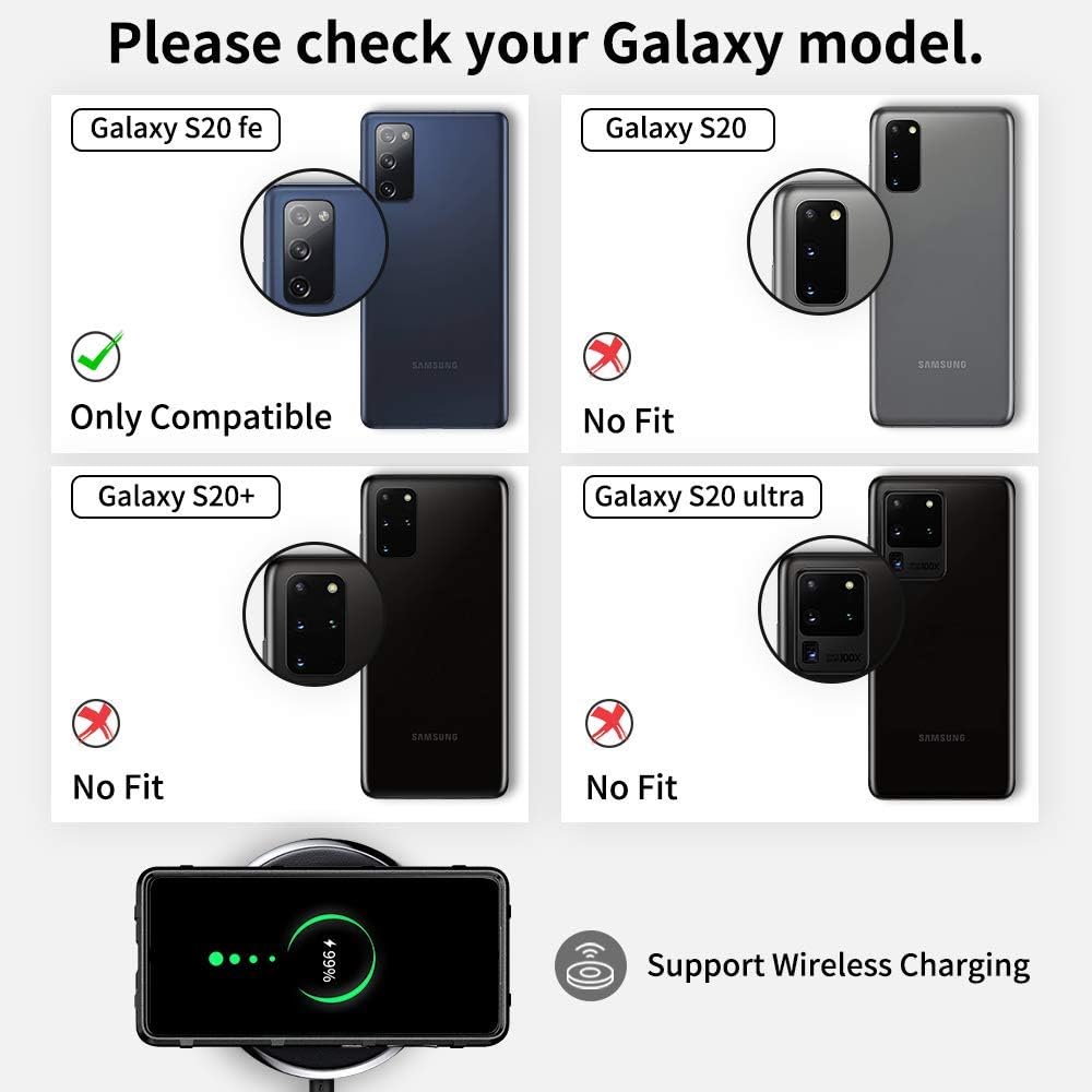Jusy Samsung S20 FE Case with Four Bumpers, Wireless Charging Compatible, 15ft Drop Tested Shockproof, Heavy Duty Protective Case for Samsung Galaxy S20 FE 5G/FE 5G UW [6.5 inch] (Rose Gold)
