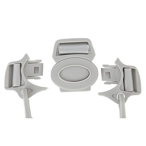 Miniatura 5 de Correas altas para silla de bebé, arnés de 5 puntos con cinturón de seguridad para bebé con hebilla para cochecito cochecito (botón gris, correa de