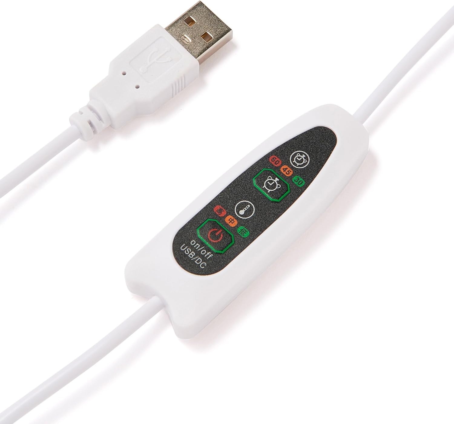 Close-up of the USB controller for the heated hand warmer