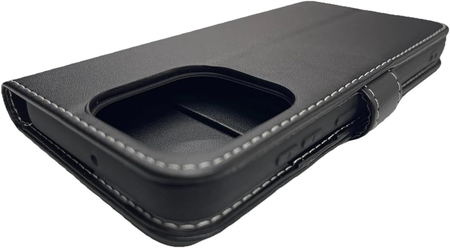 For Oppo Find X9 Case, Cover, Flip, Wallet, Folio, Leather/Gel with Audio Cutout, Access to Ports, Card and Money Slots, Photo ID Section and Kickstand (Black, Oppo Find X9)
