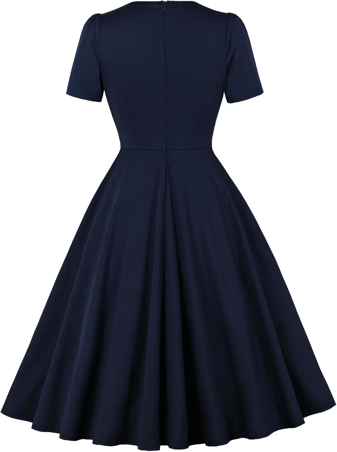 Wellwits Women's Self Tie Big Bow Front Vintage Party Cocktail Dress - Image 2