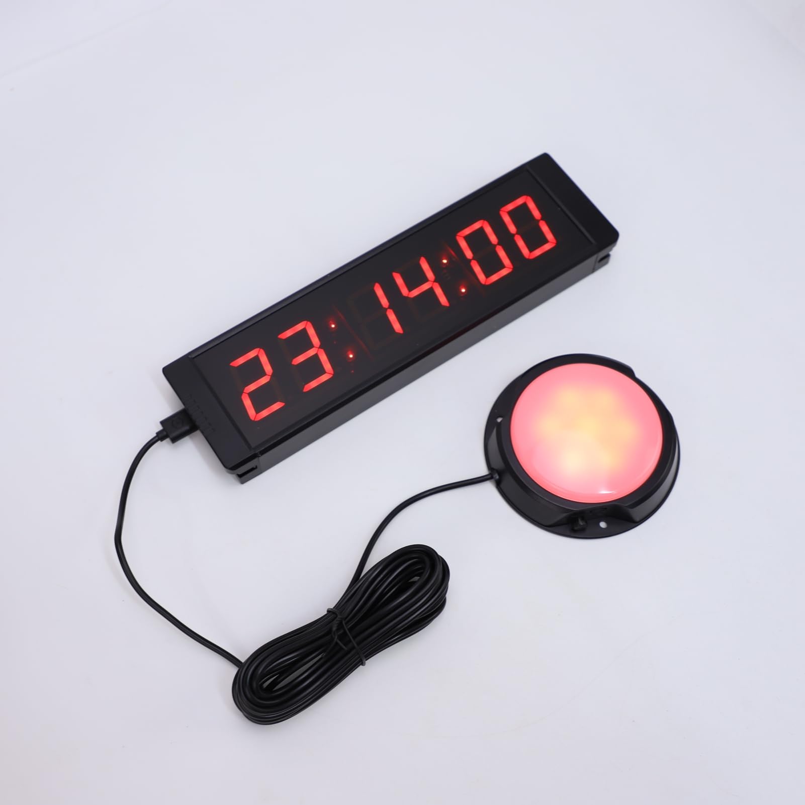 Hyuduo Minuteur de Gym LED Numérique, Chronomètre Compte à Rebours à 6